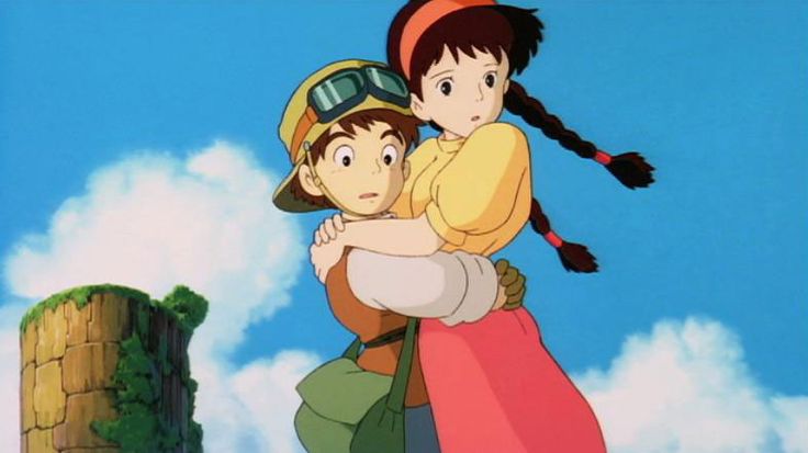 Sheeta et Pazu découvrent Laputa
